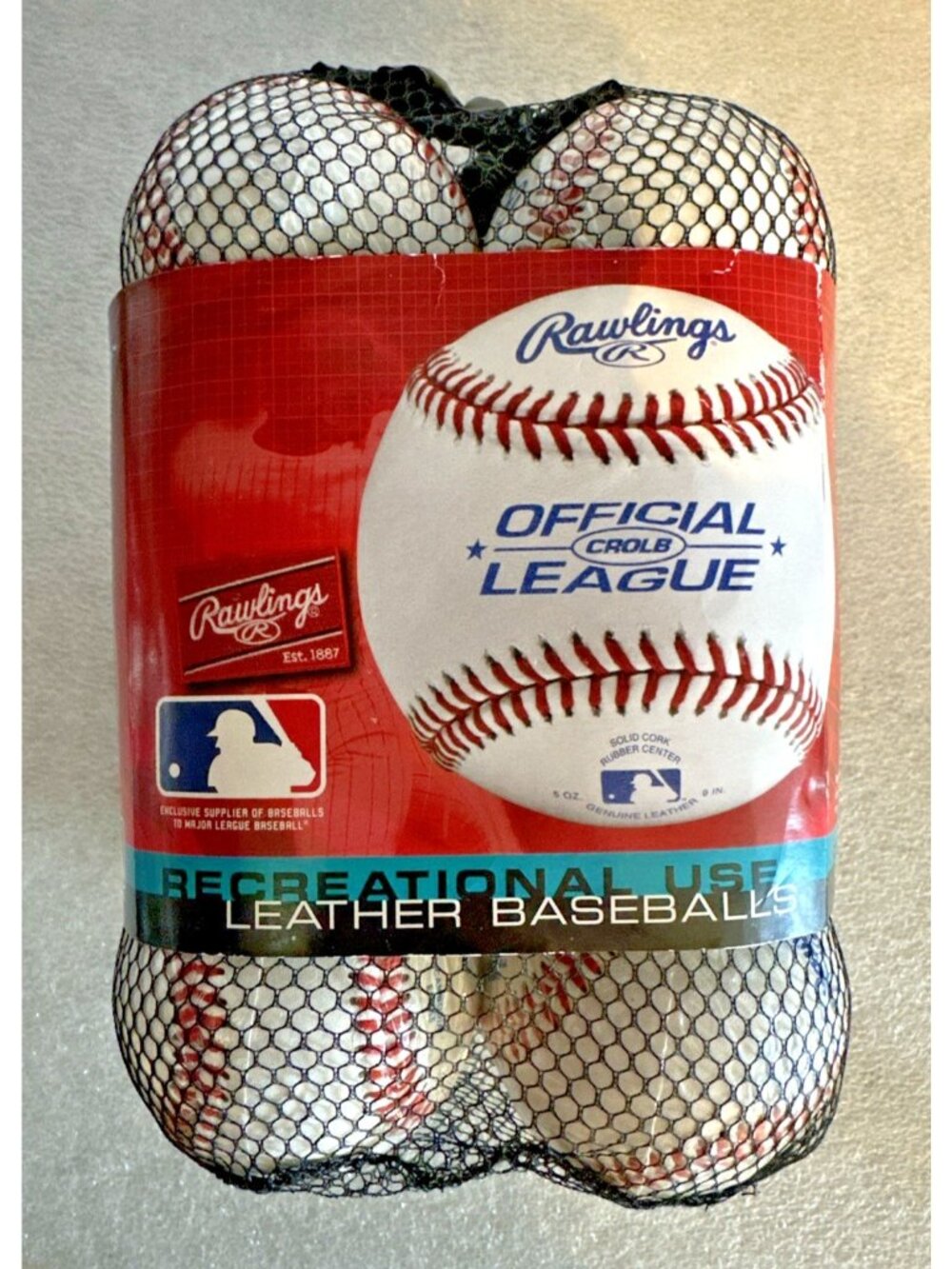 Rawlings 12 Pack Leather Baseballs CROLB Official League Youth Recreational Use